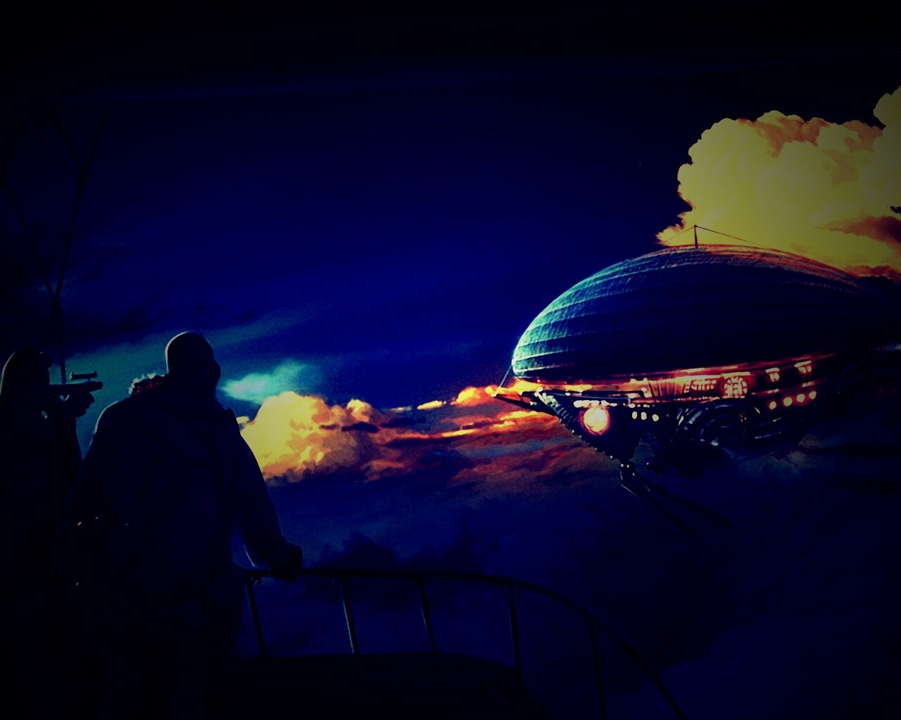 Инопланетный дирижабль обои