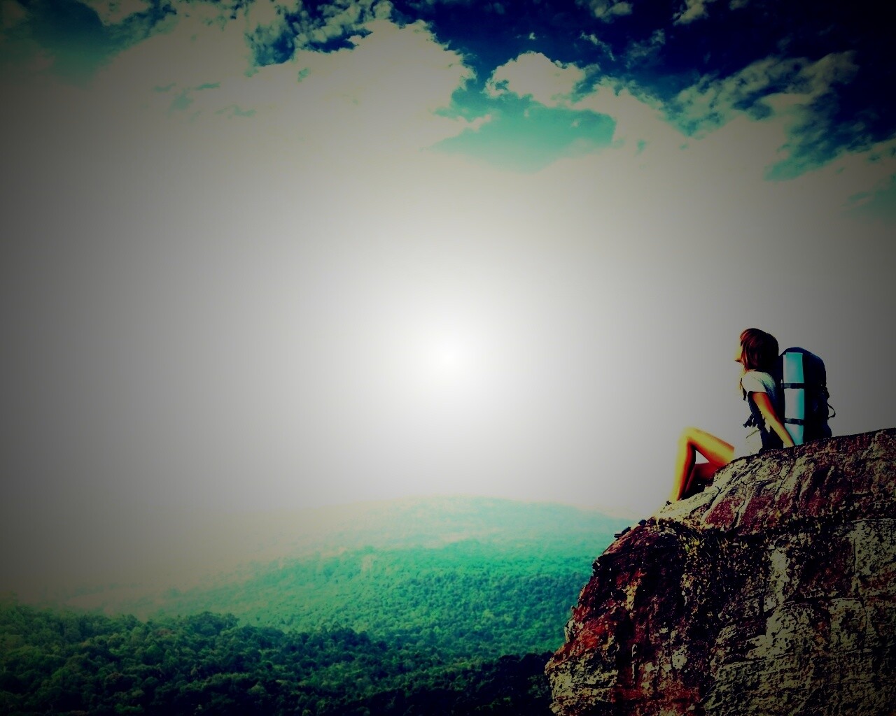 Девушка турист обои