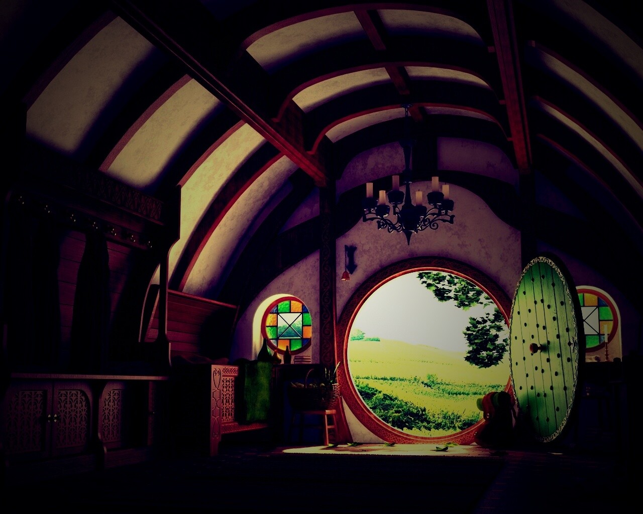 Дом хоббитов обои