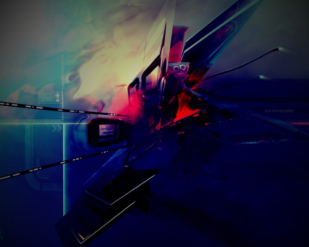 Технологичная абстракция обои