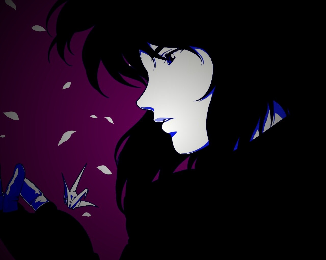 Девушка делает оригами обои