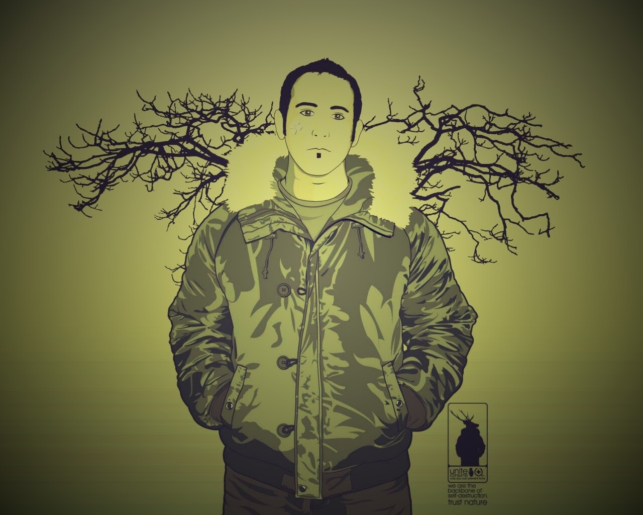 Парень-олень обои