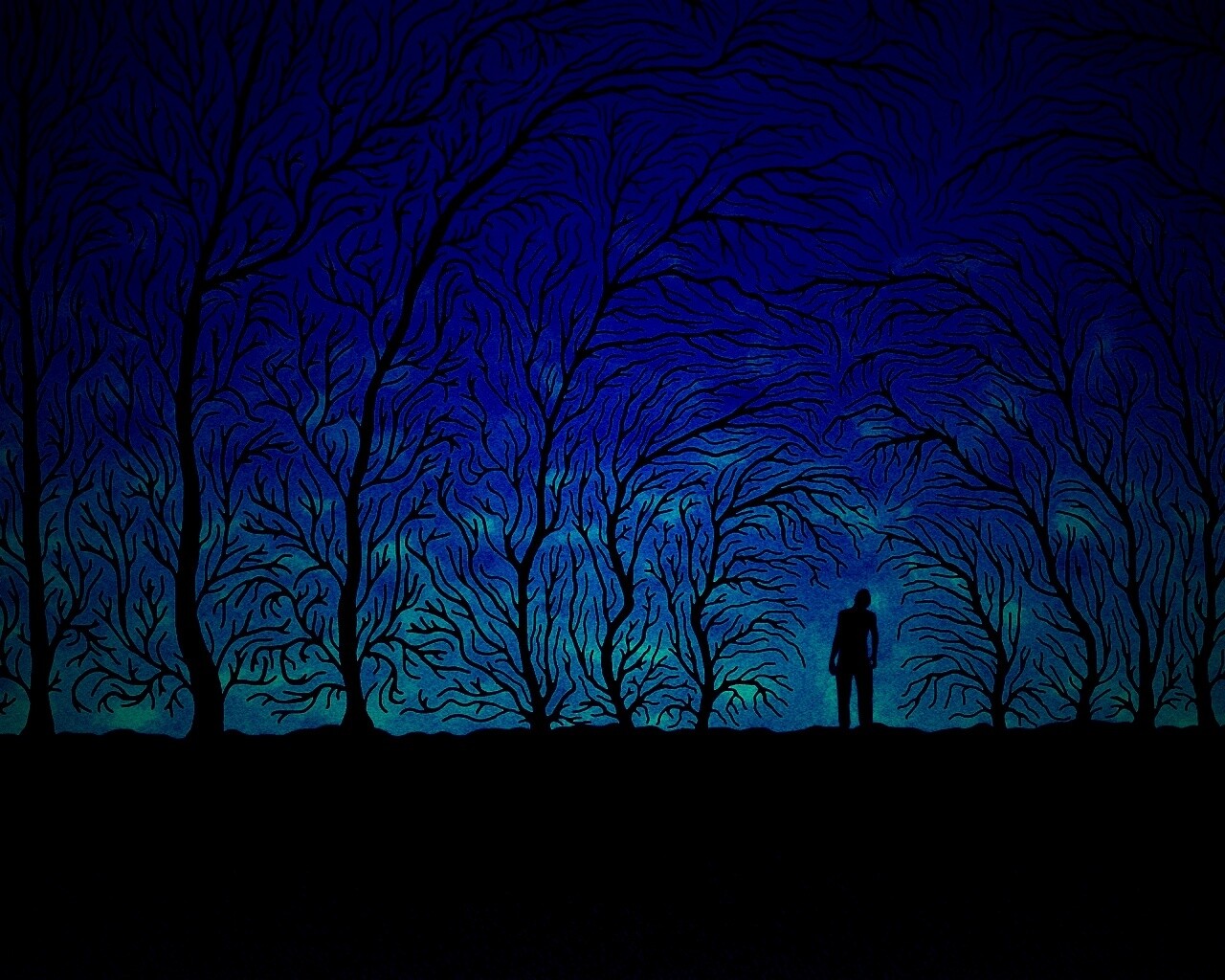 Смыкающиеся деревья обои