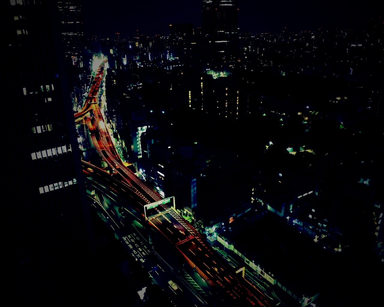 Вид на автостраду обои