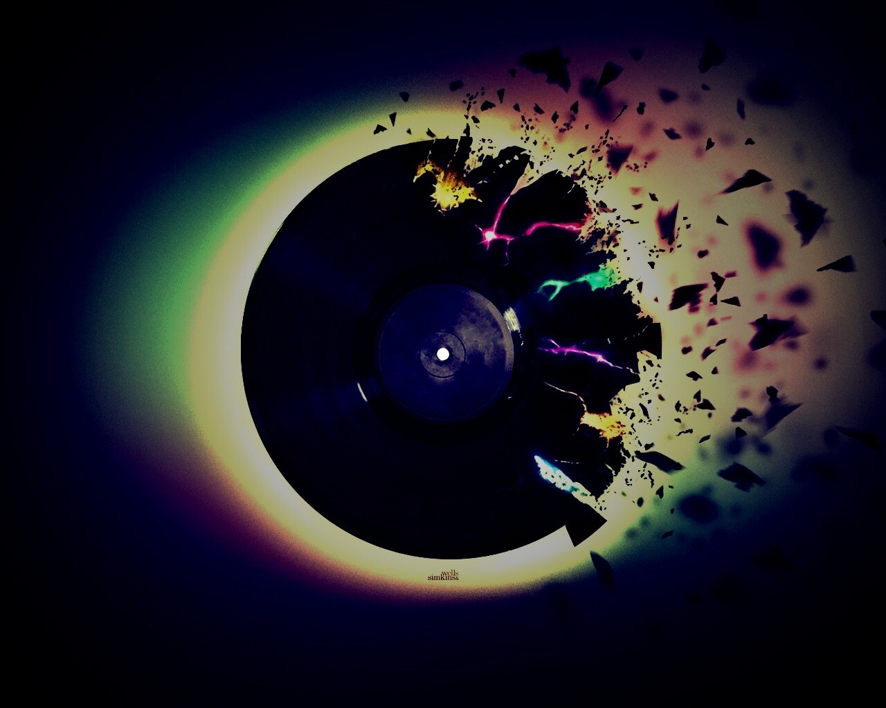 Разрывающийся винил обои