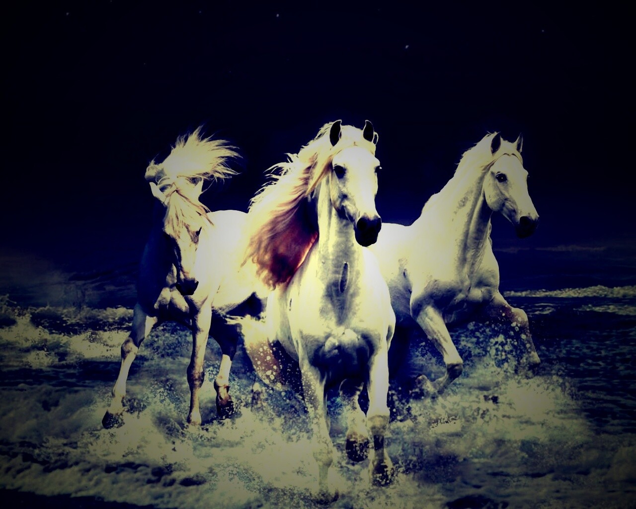 Тройка конец в море обои