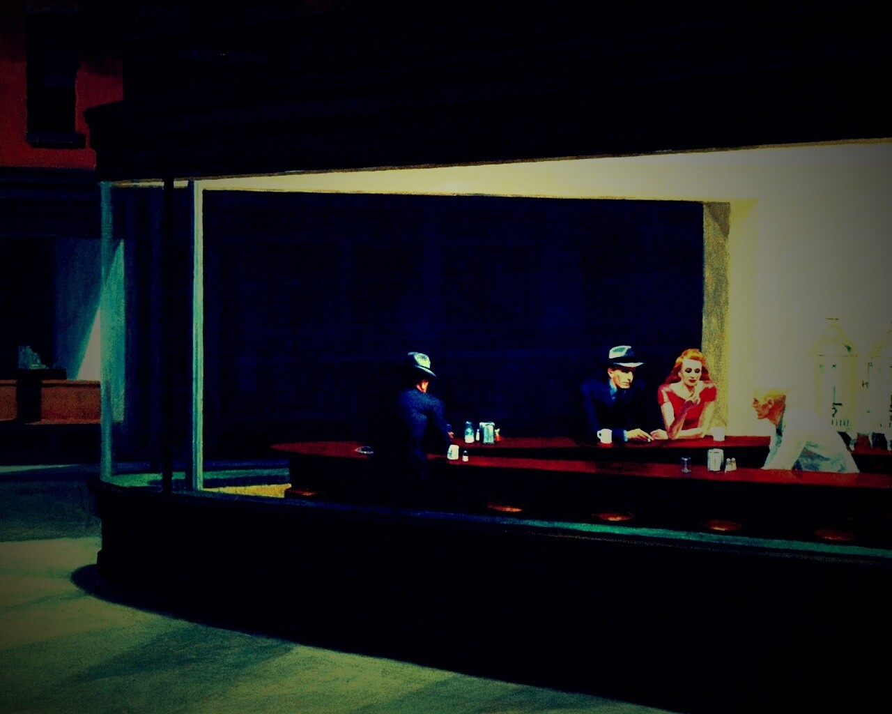 Ночное кафе обои