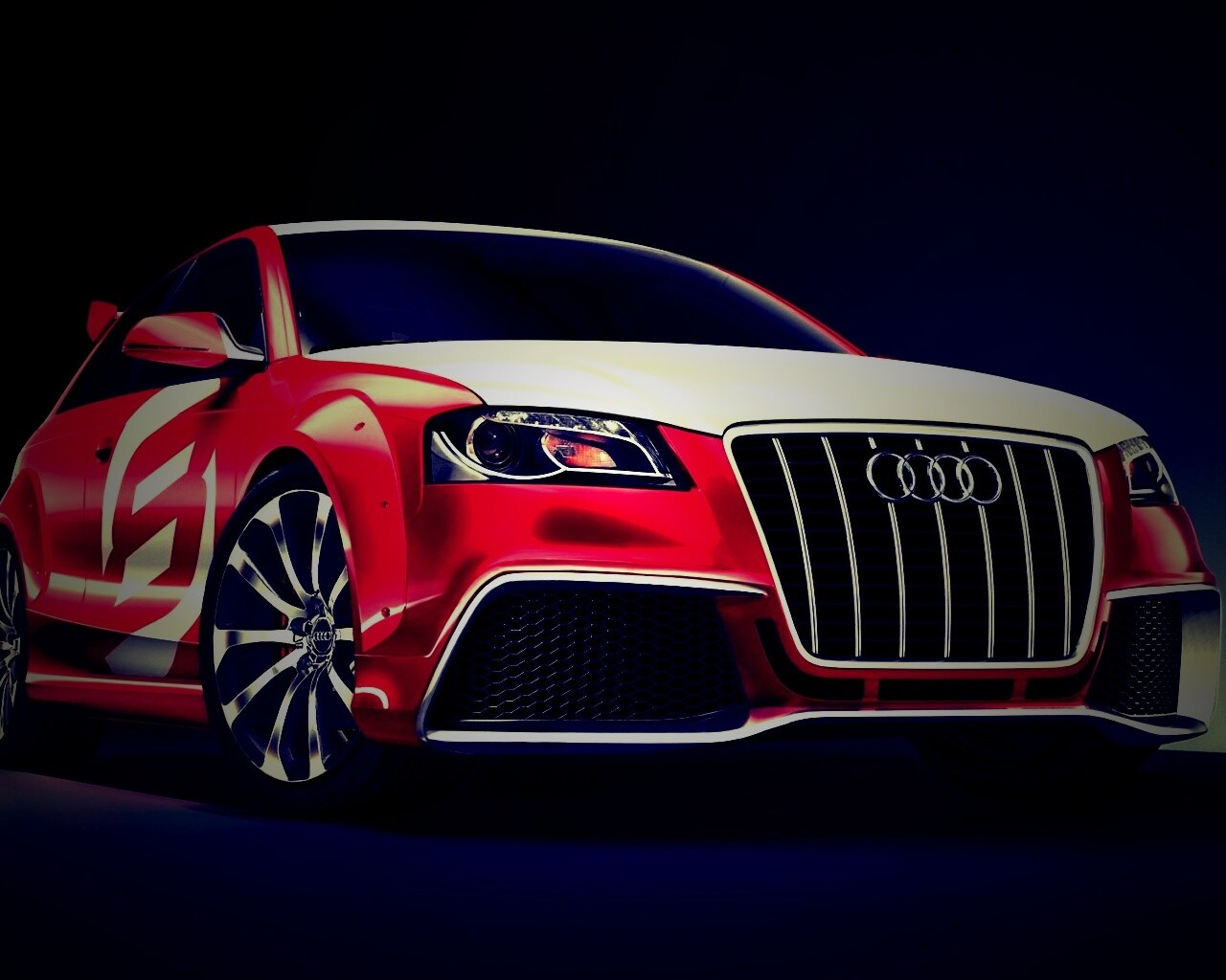 Красный Ауди обои