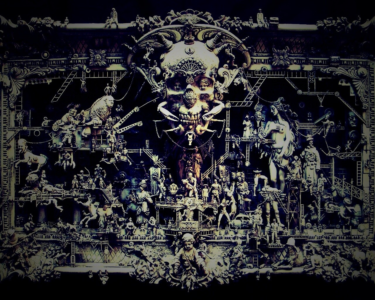 Адская скульптура обои