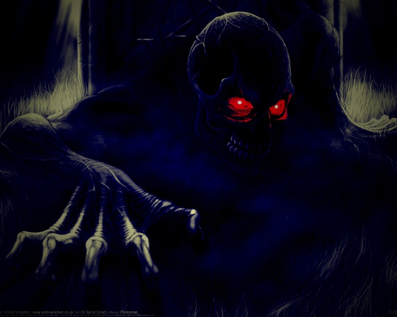 Черный труп вылезает из могилы обои