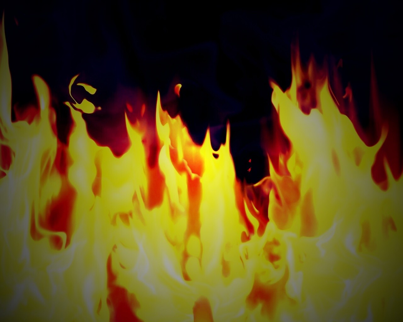 Желтое пламя обои