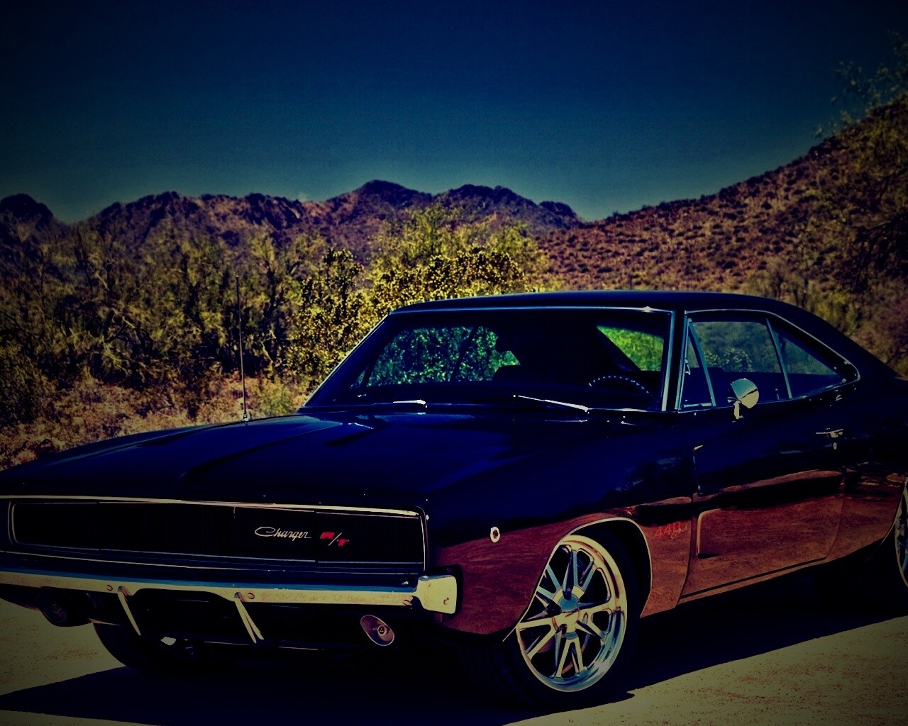 Черный Додж обои