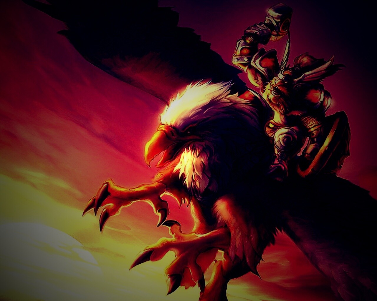 Грифоний всадник обои