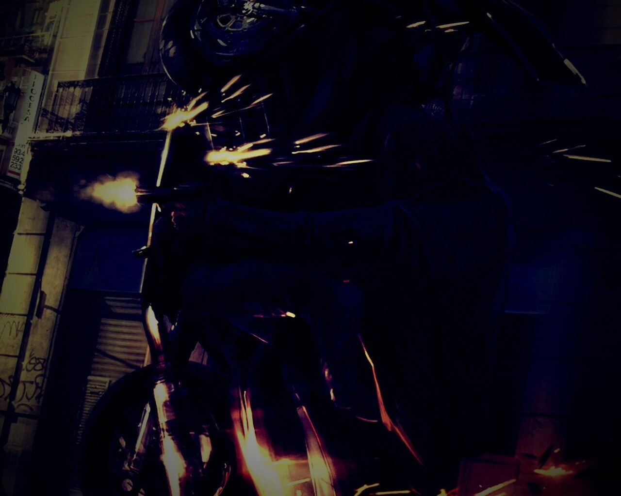 Негр на мотоцикле обои