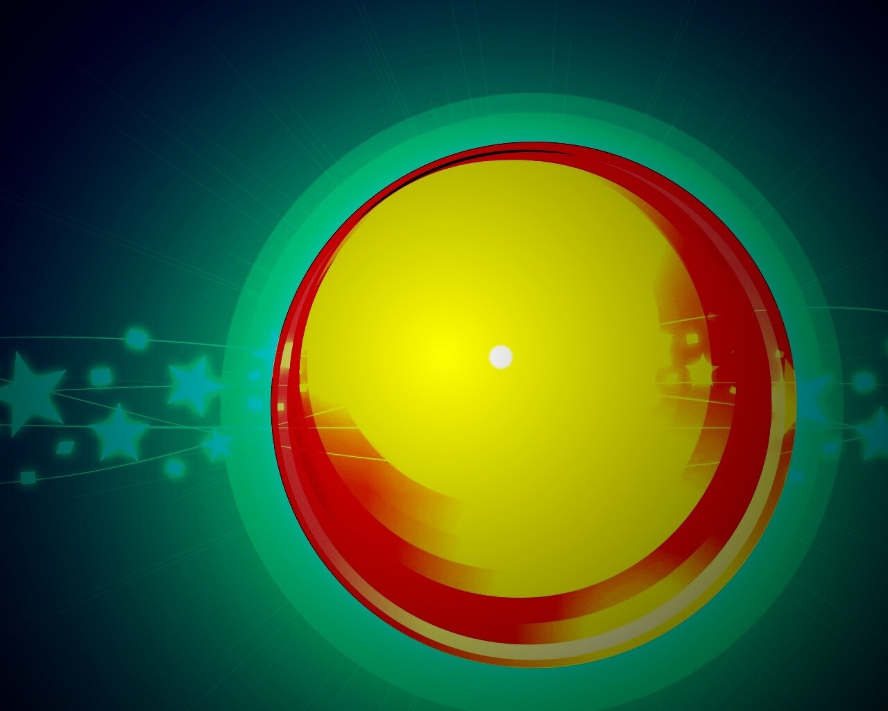 Большой красно-желтый круг обои