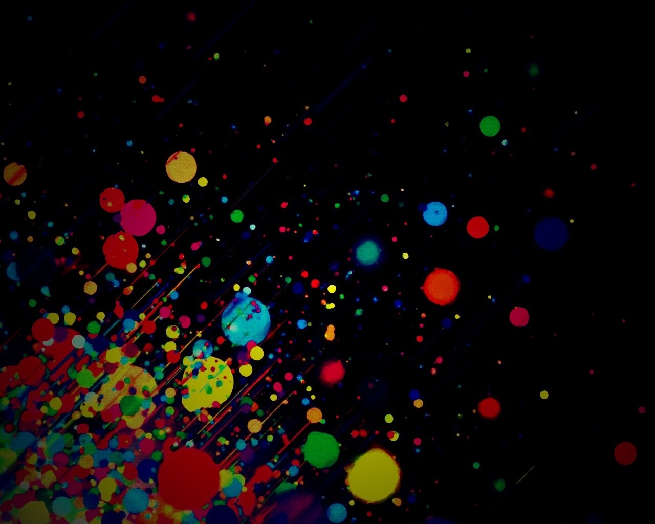 Полёт разноцветных кругов обои