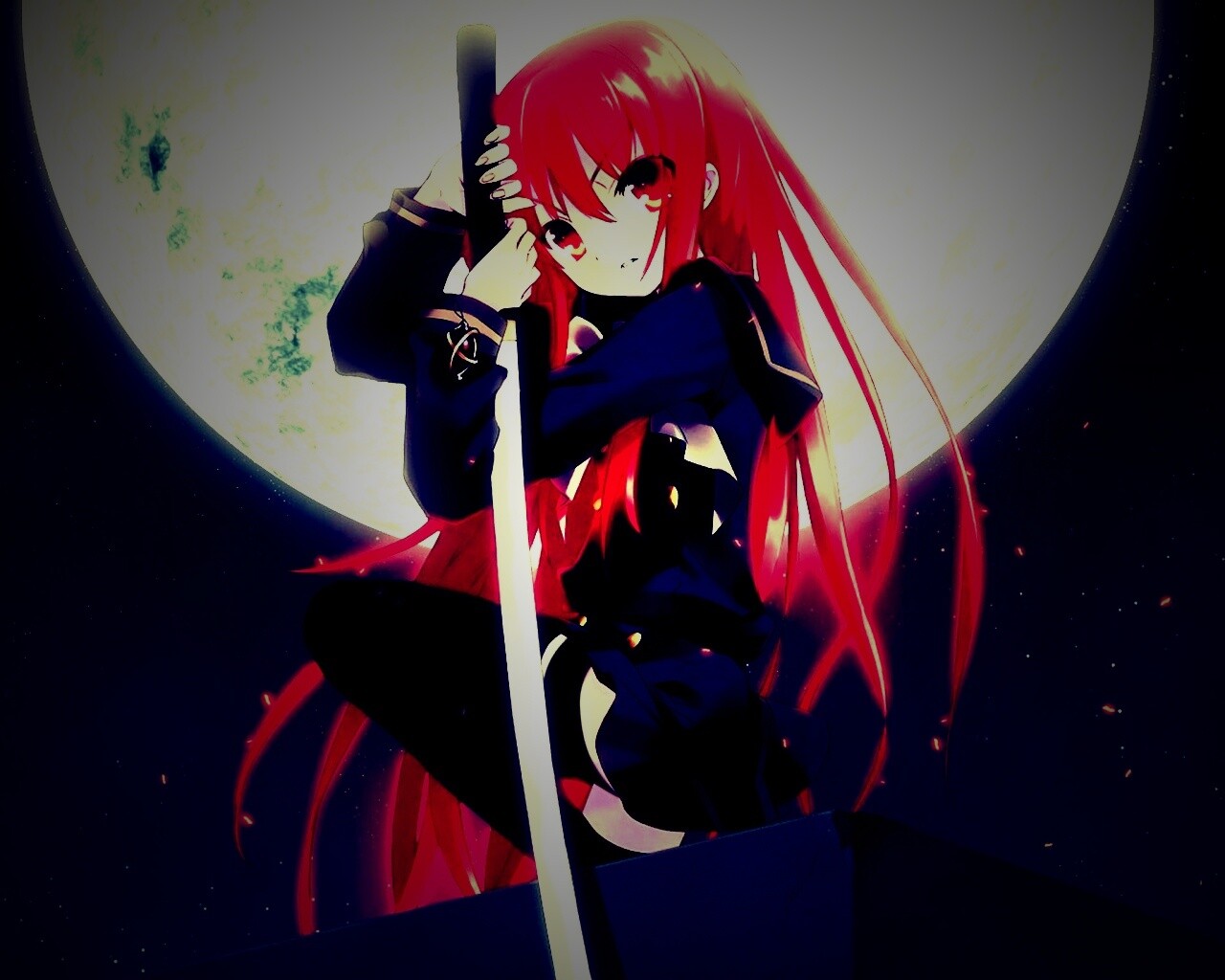 Девочка с катаной обои