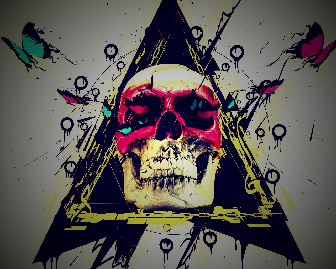 Гламурный череп обои