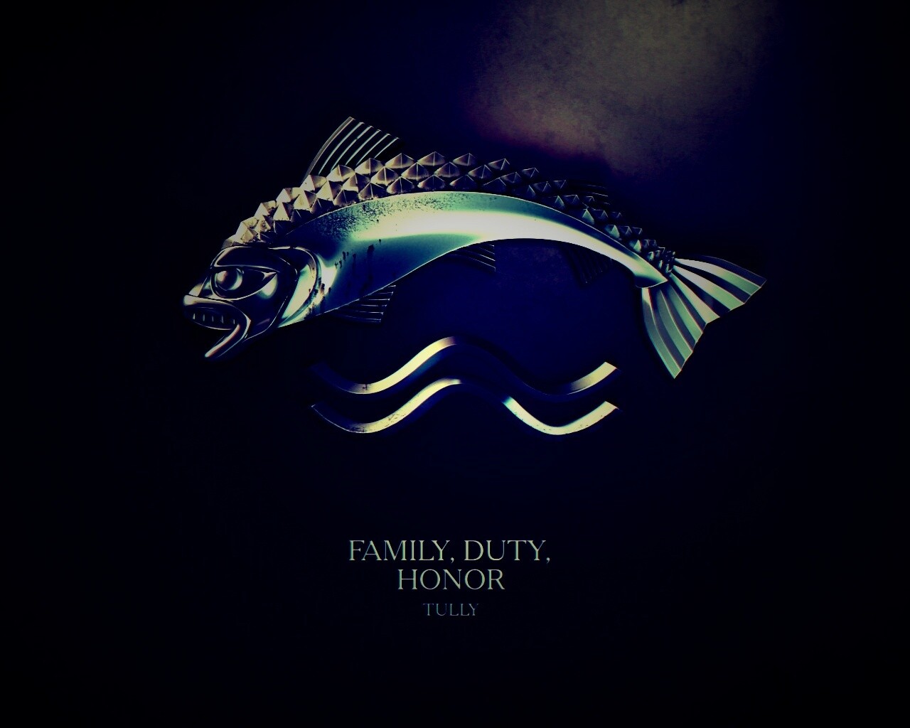 Металлический герб дома Талли обои