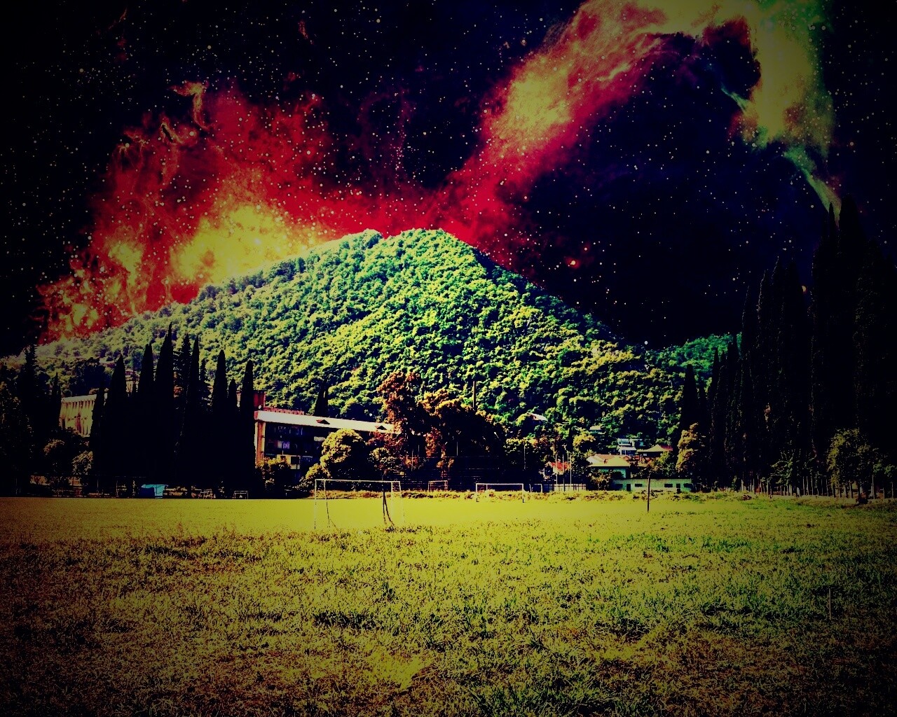 Под удивительным небом обои