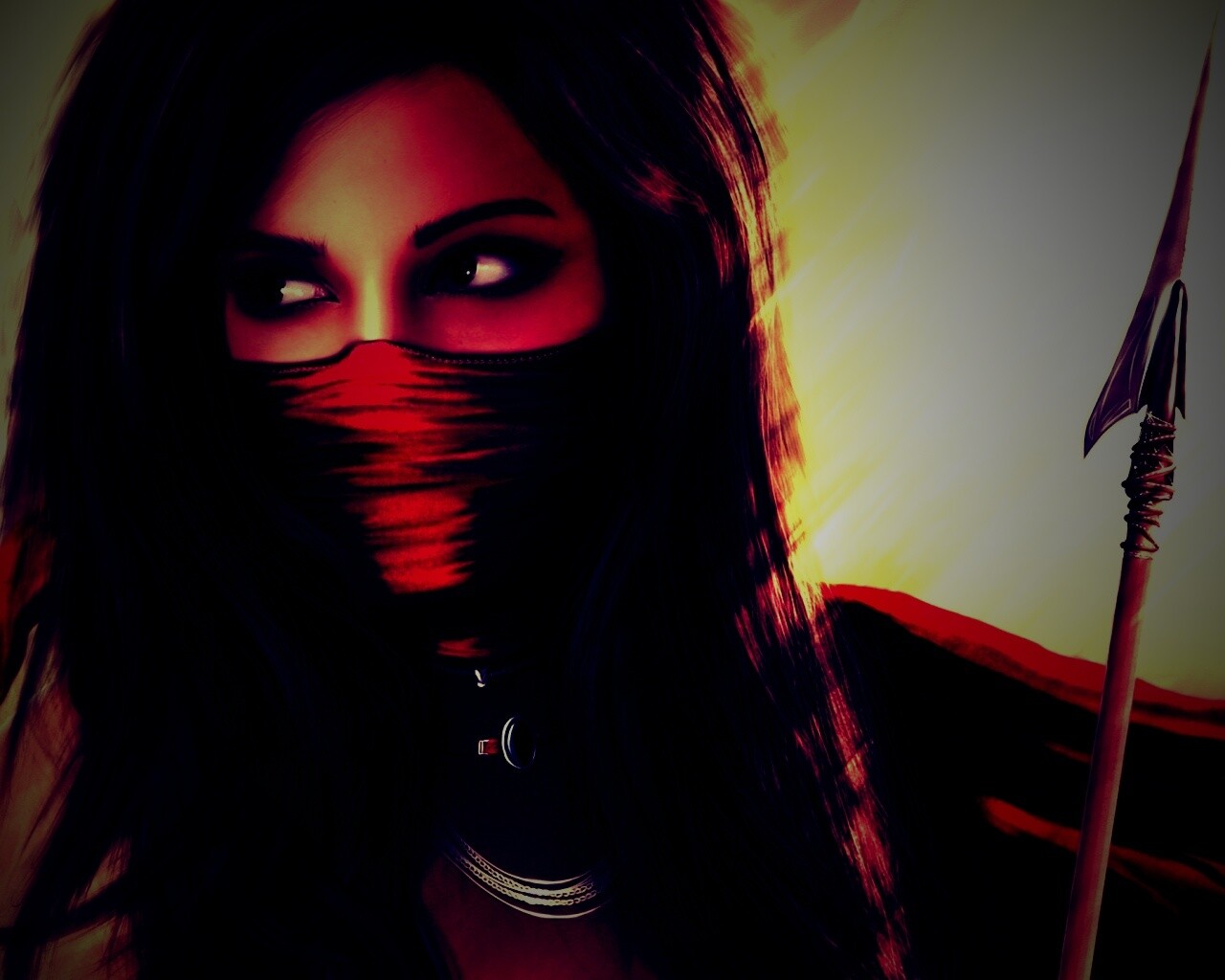 Девушка - ассасин обои