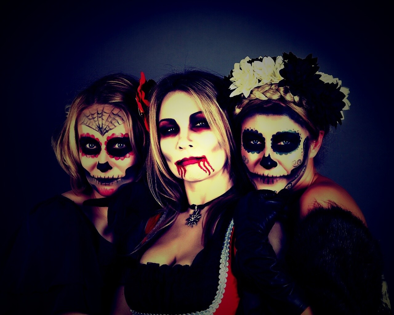 Макияж на хэллоувин обои