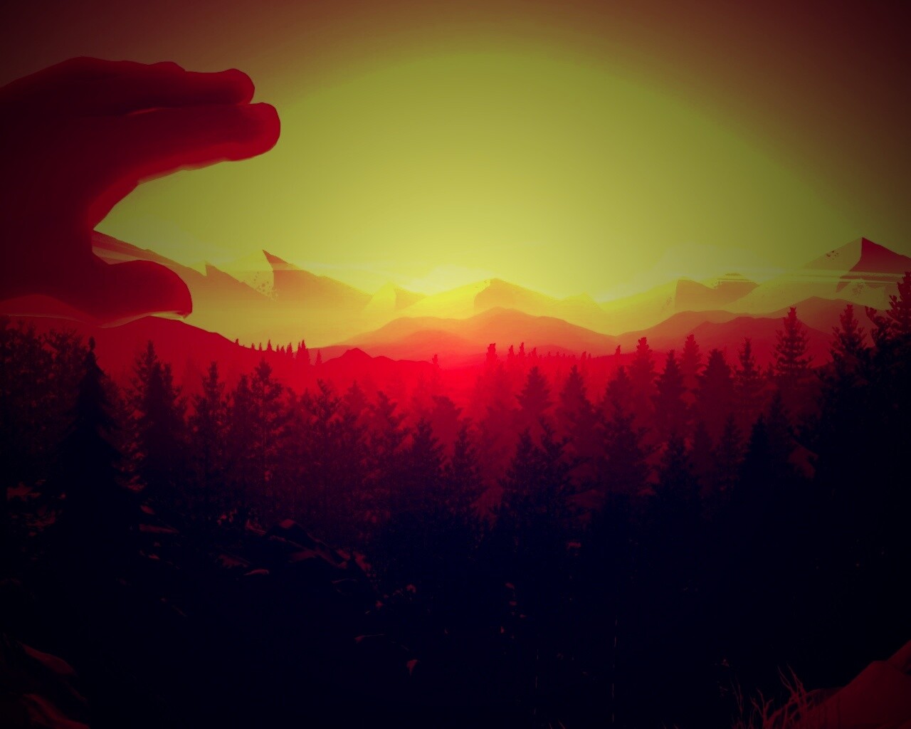 Firewatch закат обои