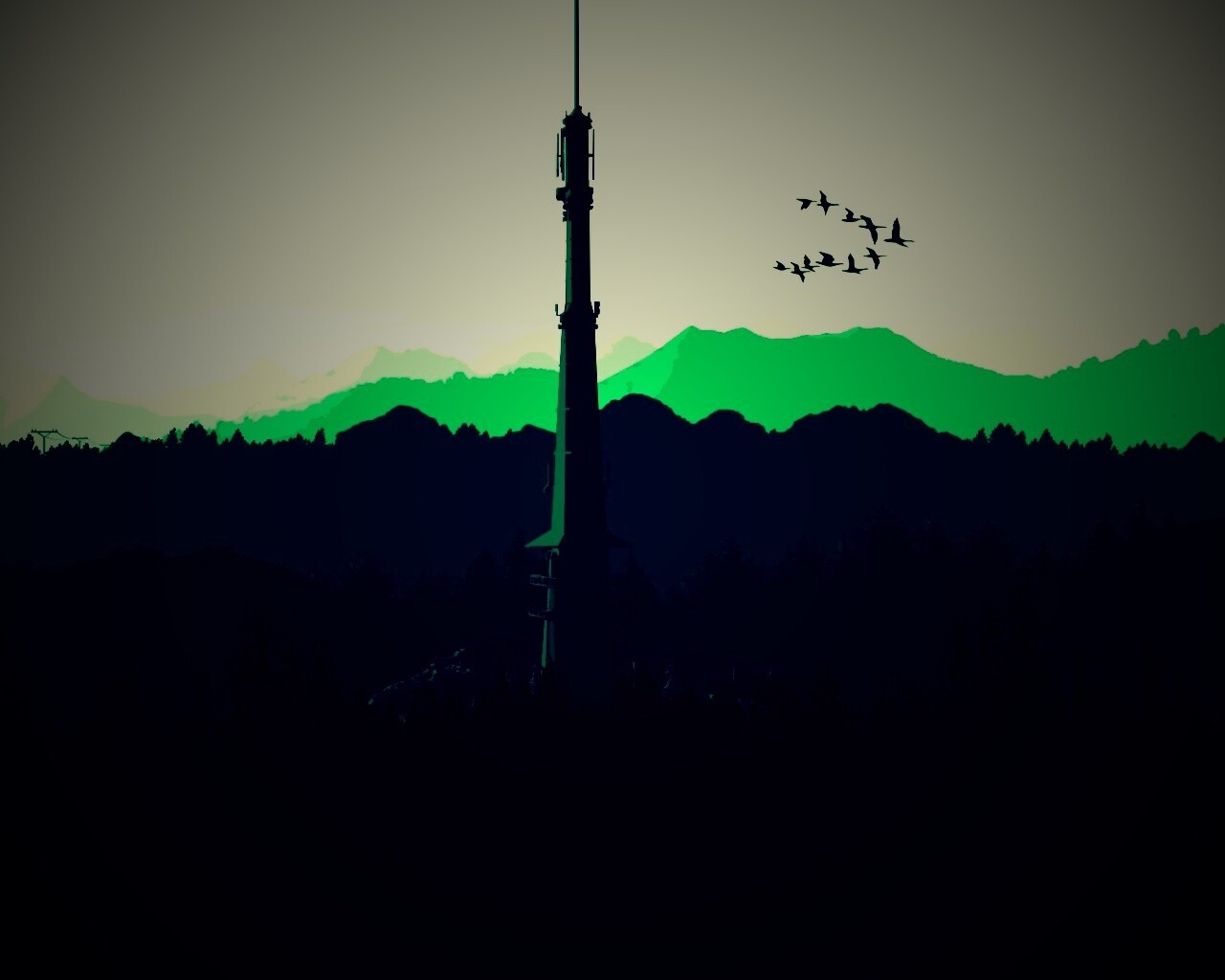 Зеленые горы обои