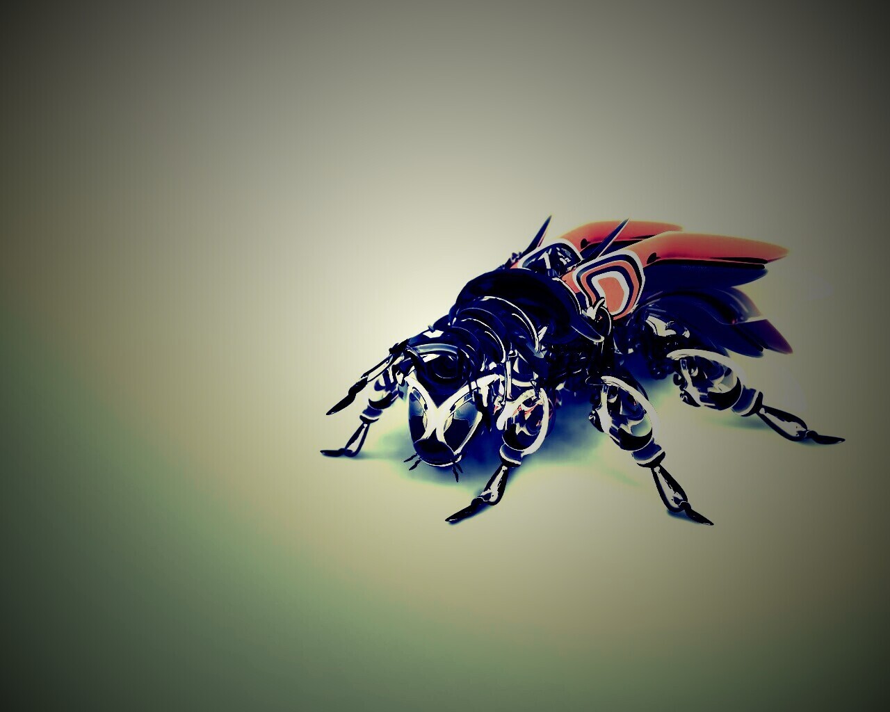 Кибер муха обои