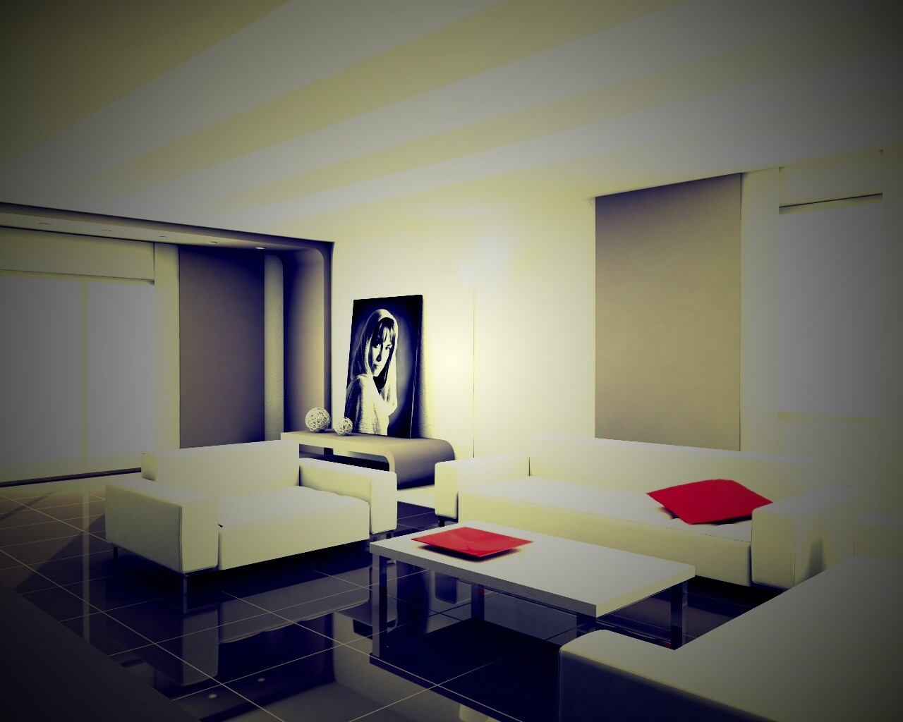 Белая гостинная обои