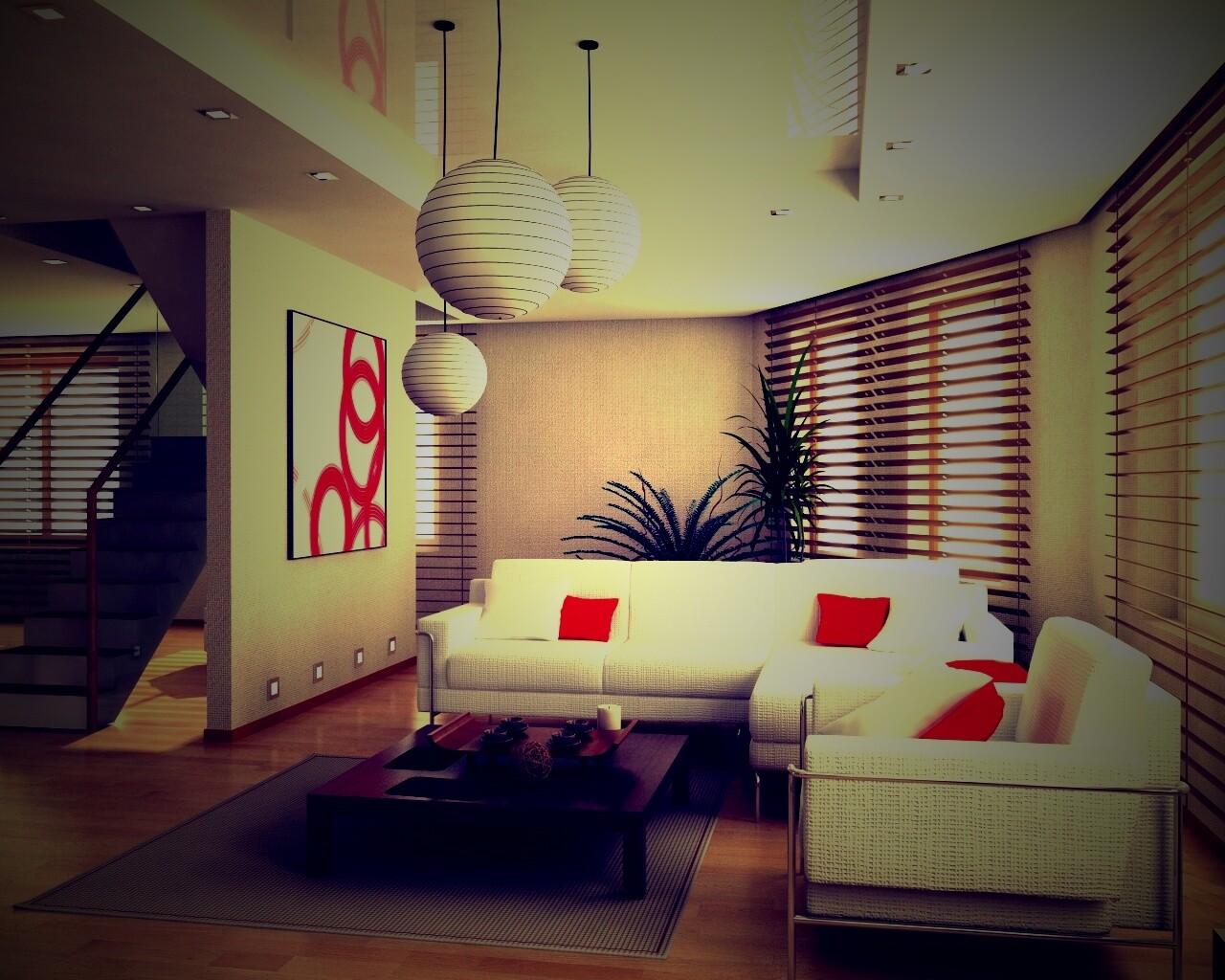 Китайская гостинная обои