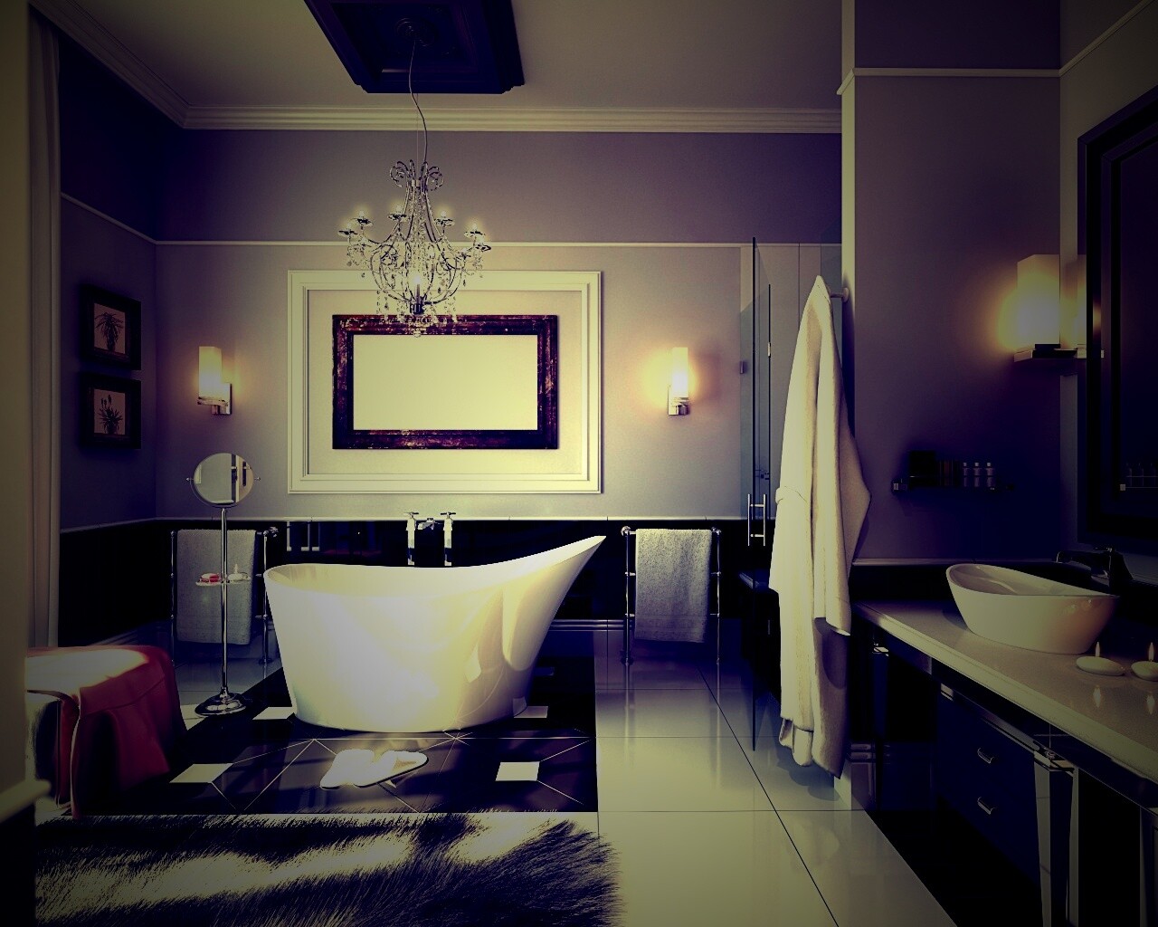 Современная ванна обои