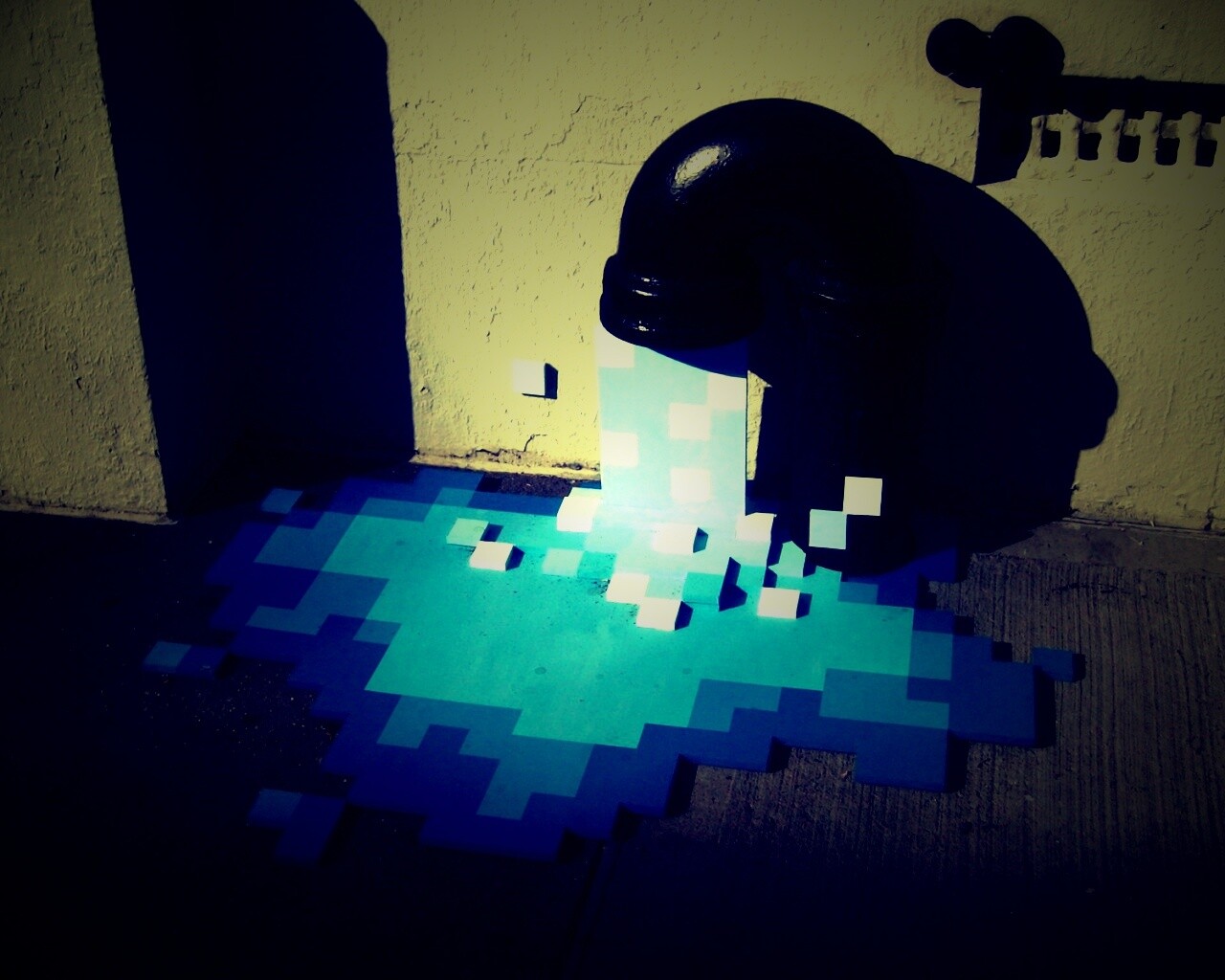 Пиксельный поток обои