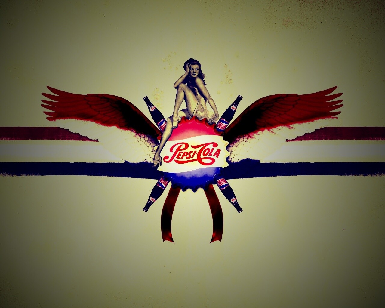 Пепси-Кола в стиле ретро обои