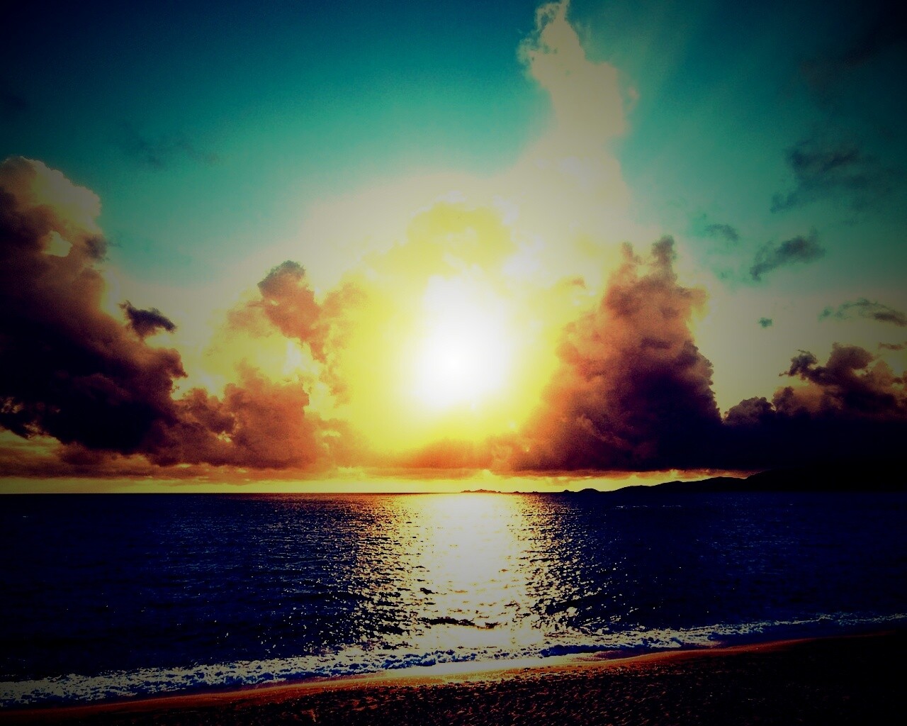 Солнечный пляж обои