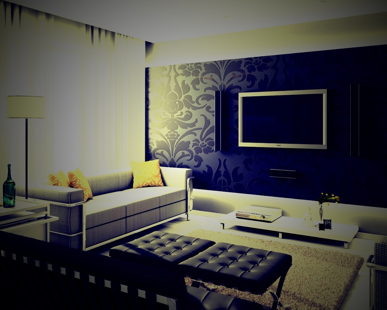 Современная комната обои