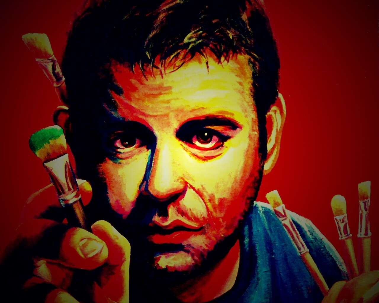 Нарисованный художник обои