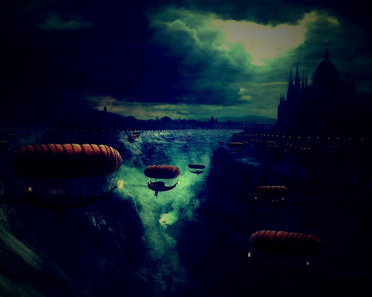 Фентезийный Будапешт обои