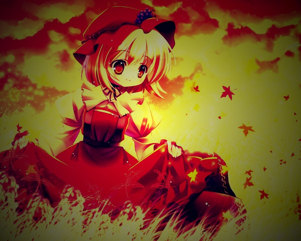 Девочка в поле обои