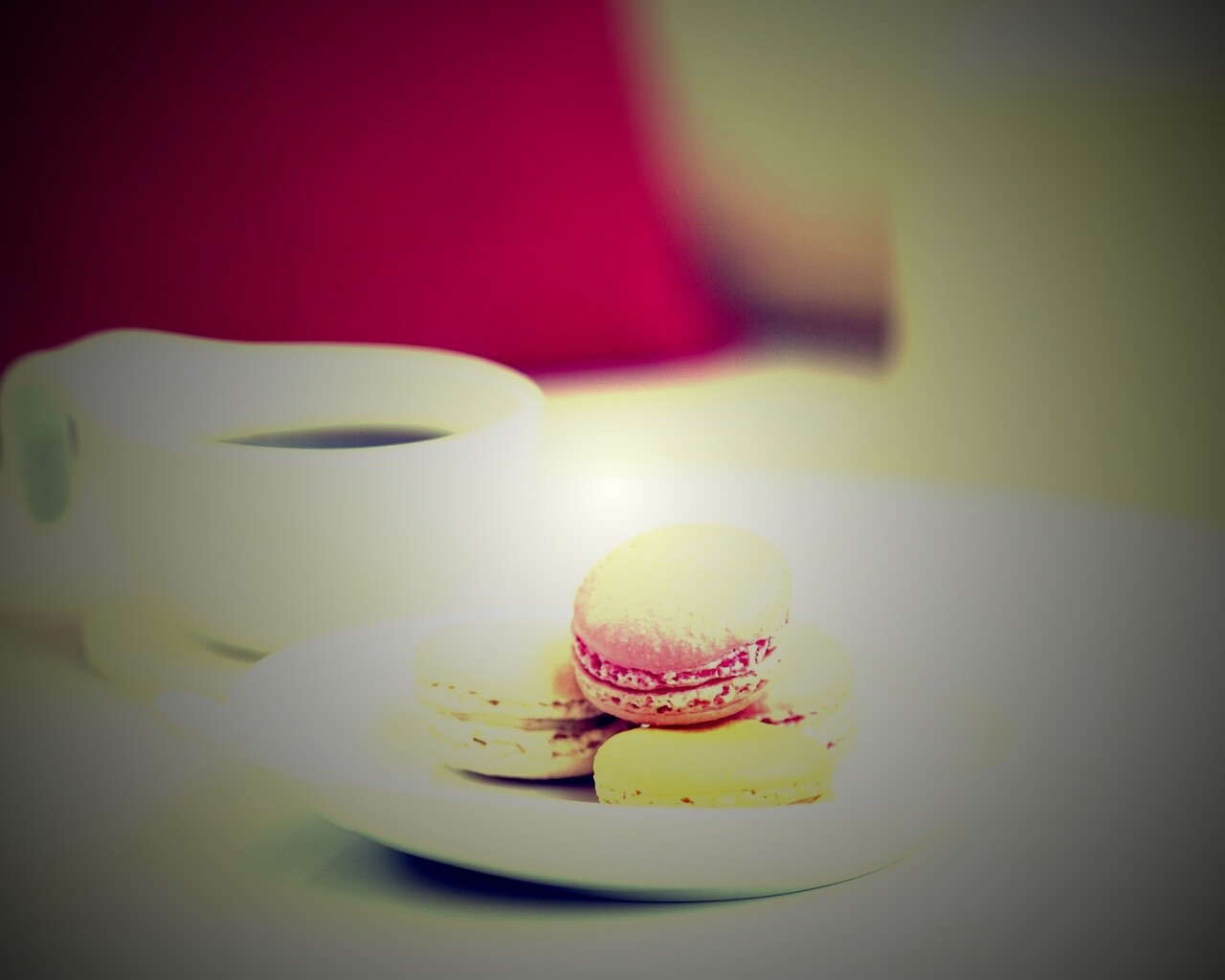 Кофе с пирожным обои