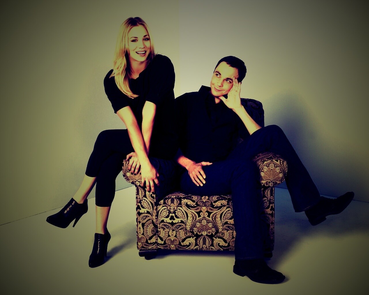 Пенни и Шелдон обои