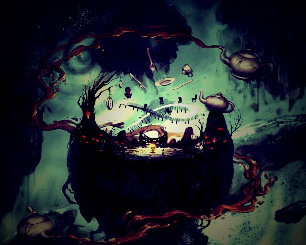 Алиса в стране чудес обои