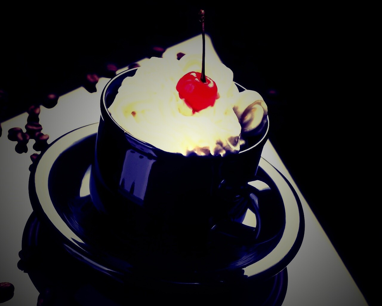 Вишня в креме обои