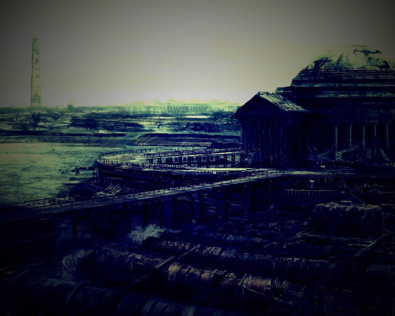 Водоочиститель в мемориале Джеферсона из Fallout 3 обои