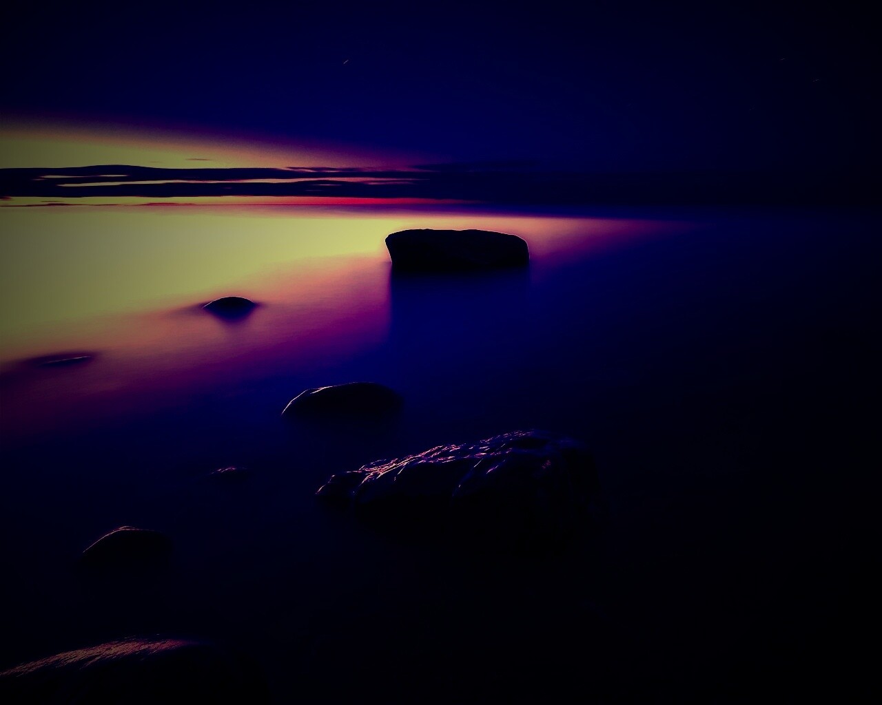 Камни в тумане обои