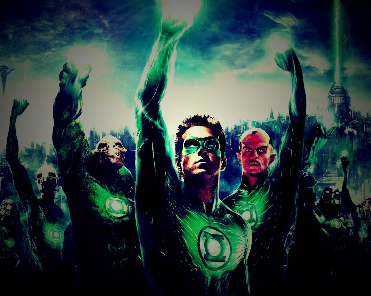 Зеленый фонарь обои