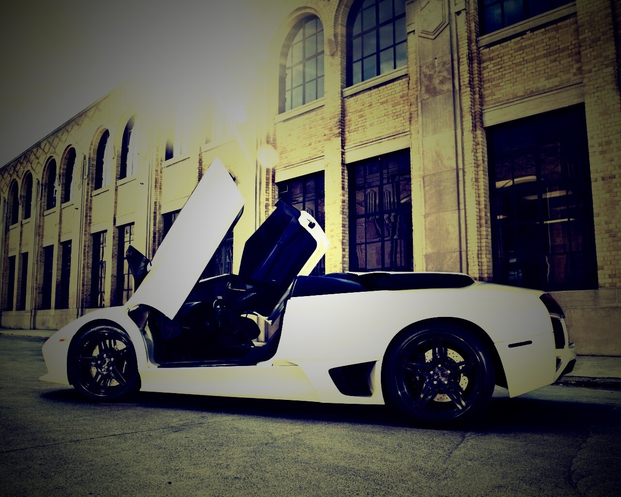 Белая Ламборгини Мурсьелаго обои