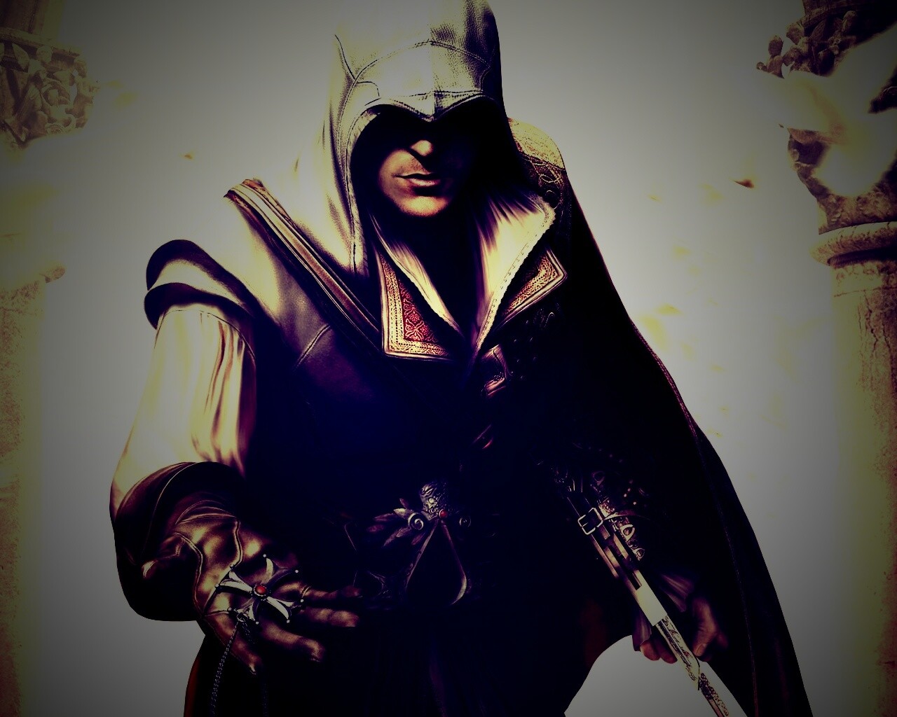 Ассасин с крестом обои