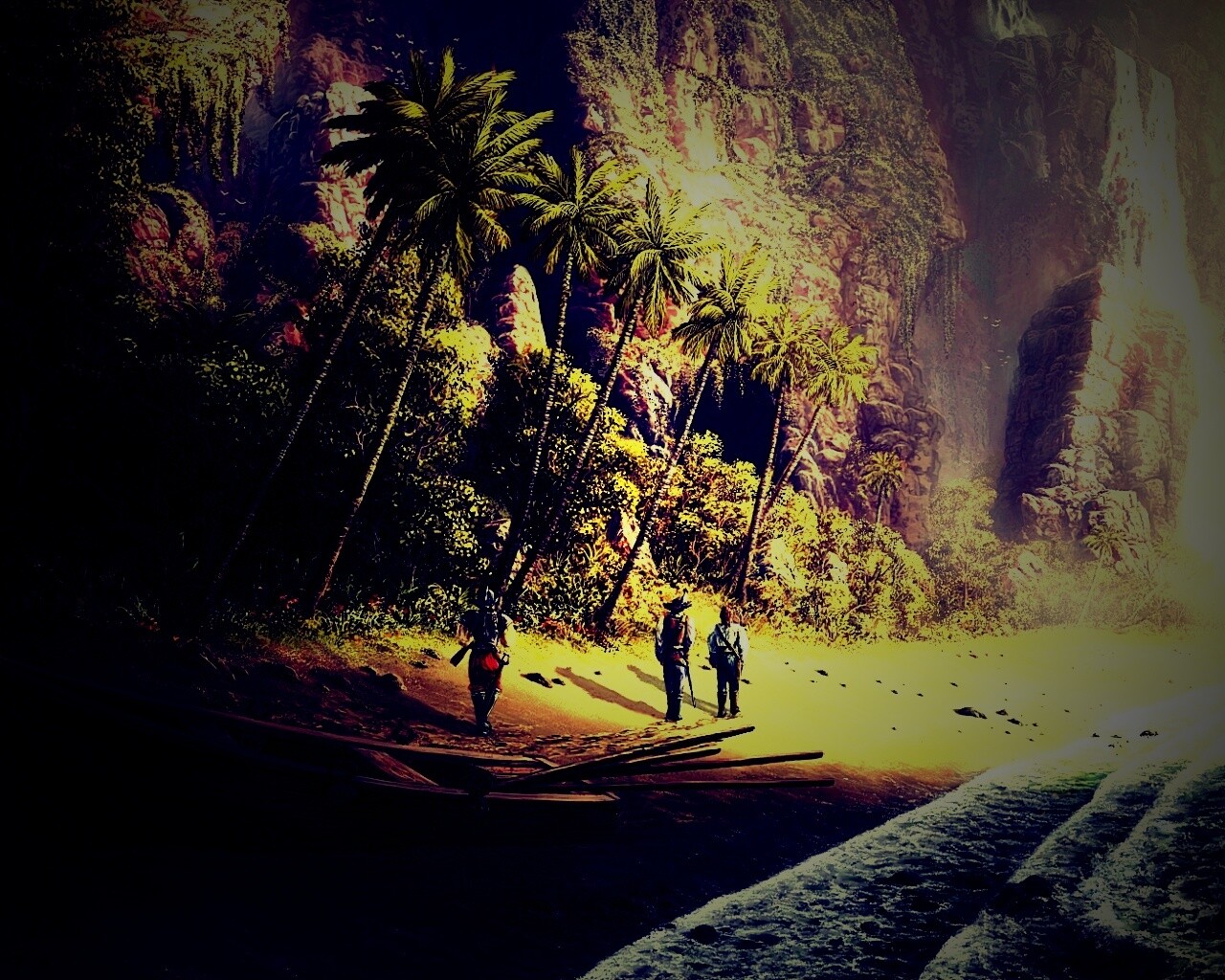 Люди на необитаемом острове обои