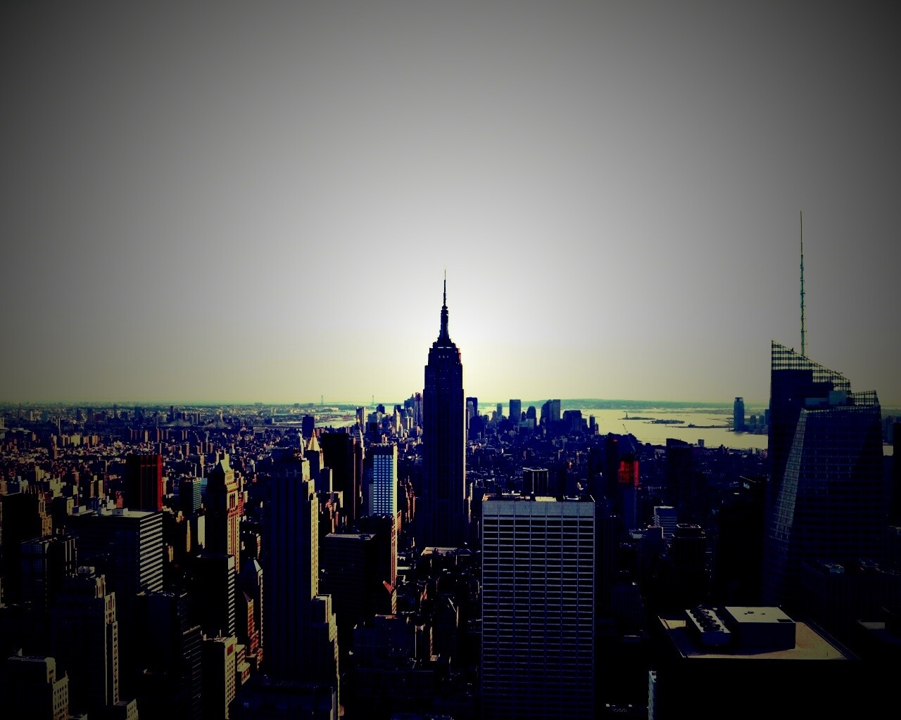 Вид на Нью-Йорк обои